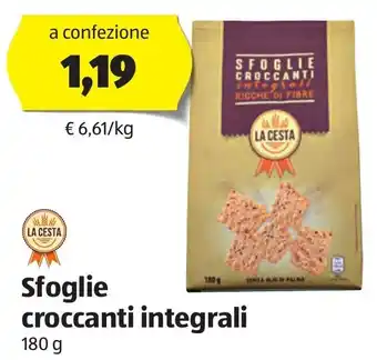 ALDI La Cesta Sfoglie croccanti integrali 180 g offerta