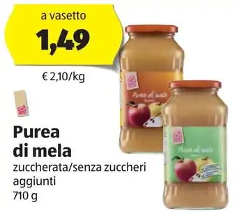 ALDI Purea di mela zuccherata/senza zuccheri aggiunti 710 g offerta