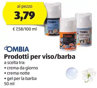 ALDI Ombia Prodotti per viso/barba crema da giorni/crema notte/gel per la barba 50 ml offerta