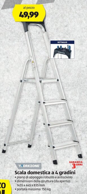 ALDI Workzone Scala domestica a 4 gradini offerta