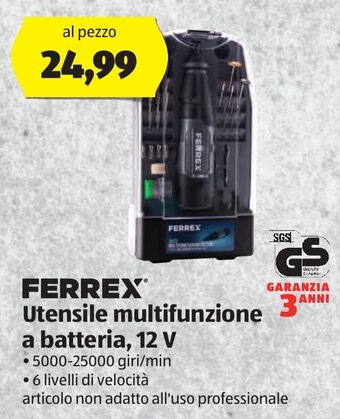 ALDI Ferrex Utensile multifunzione a batteria 12 V offerta