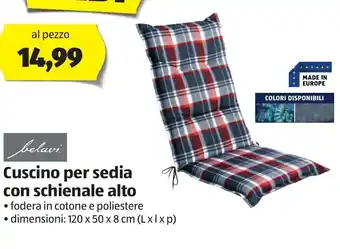 ALDI belavi Cuscino per sedia con schienale alto offerta