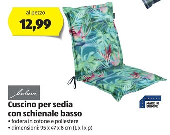 ALDI belavi Cuscino per sedia con schienale basso offerta