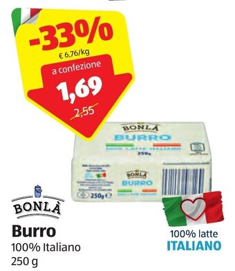 ALDI Bonlà Burro 250 g offerta