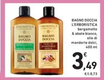 Conad Bagno Doccia L'Erboristica bergamotto & abete bianco, olio di mandorle dolci, 400 ml offerta