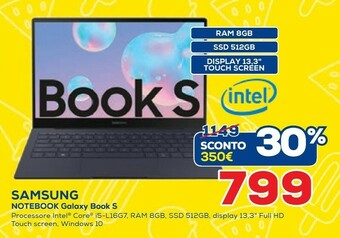 Euronics Samsung Notebook Galaxy Book S offerta