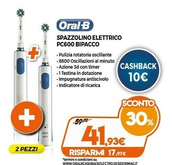 Expert Oral-B PC600 Bipacco offerta
