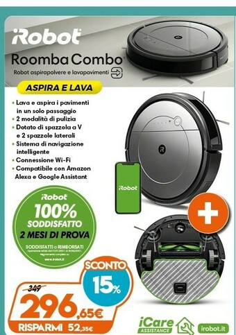 Expert Irobot Roomba Combo offerta