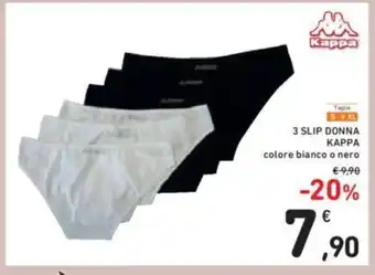 Conad Kappa 3 Slip Donna colore bianco o nero offerta