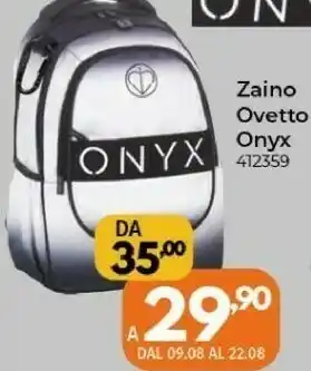 Orizzonte Onyx Zaino Ovetto offerta