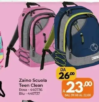Orizzonte Zaino Scuola Teen Clean offerta