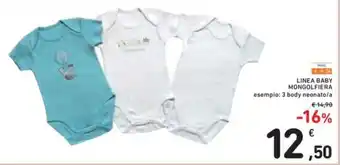 Conad Mongolfiera Linea Baby esempio: 3 body neonato/a offerta