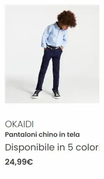 Pantaloni chino in tela