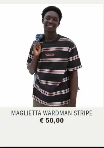 Vans Maglietta wardman stripe offerta