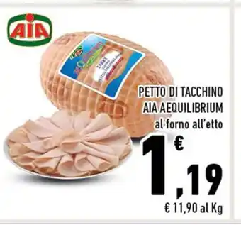 Conad AIA Petto Di Tacchino Aequilibrium al forno all'etto offerta