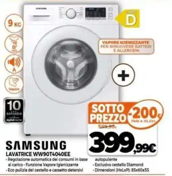 Expert Samsung Lavatrice WW90T4040EE offerta