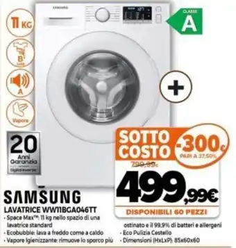 Expert Samsung Lavatrice WW11BGA046TT offerta