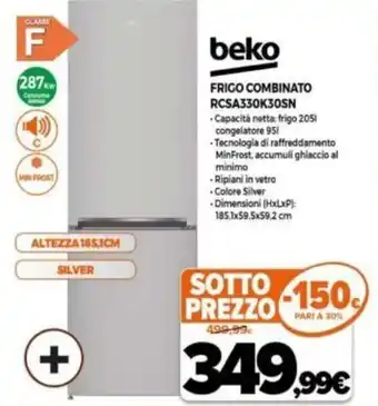 Expert beko Frigo Combinato RCSA330K30SN offerta