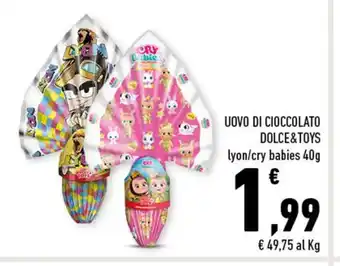 Conad Dolce&Toys Uovo Di Cioccolato lyon/cry babies 40g offerta