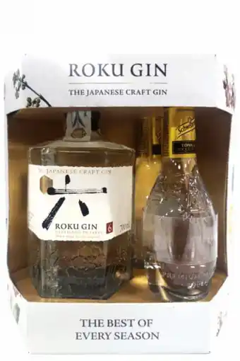 1 gin roku 70cl + 2 schweppes tonica premium 20cl (astucciato)