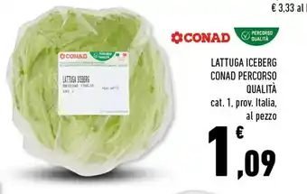 Conad Conad Lattuga Iceberg Percorso Qualità cat. 1 prov. Italia offerta