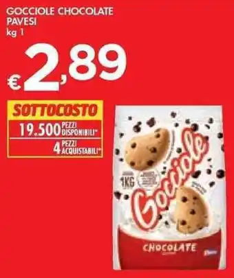 Bennet Pavesi Gocciole Choccolate 1 kg offerta