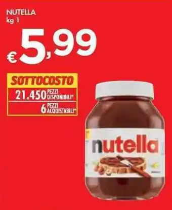 Bennet Nutella 1 kg offerta