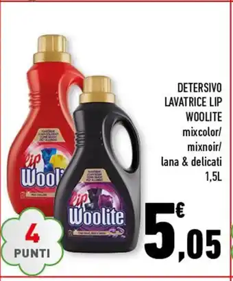 Conad Woolite Detersivo Lavatrice Lip mixcolor/mixnoir/lana&delicati 1,5L offerta