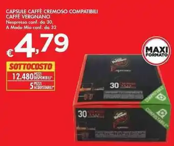 Bennet Capsule Caffè Cremoso Compatibili Caffè Vergnano offerta