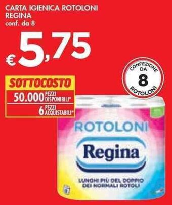 Bennet Regina Carta Igienica Rotoloni offerta