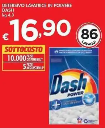 Bennet Dash Detersivo Lavatrice in Polvere 4,3 kg offerta