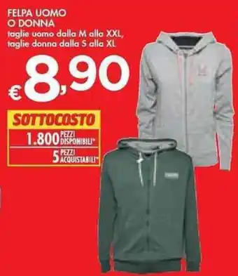 Bennet Felpa Uomo O Donna offerta