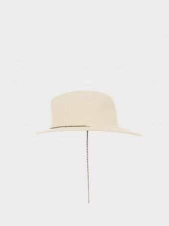 Cappello a tesa larga con catena