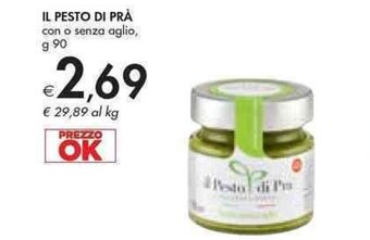 Bennet Il Pesto di Prà con o senza aglio, g 90 offerta