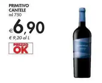 Bennet Primitivo Cantele ml 750 offerta