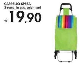 Bennet Carrello Spesa 3 ruote, in pvc, colori vari offerta