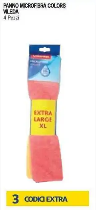 Bennet Vileda Panno Microfibra Colors 4 pezzi offerta