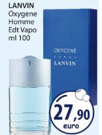 Acqua & Sapone Lanvin Oxygene Homme Edt Vapo ml 100 offerta