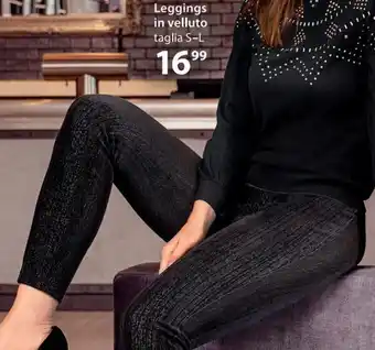 Leggings in velluto S-L