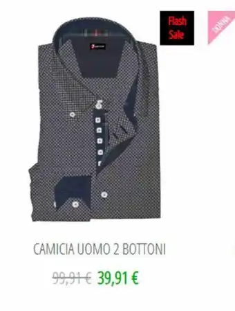 Camicia uomo 2 bottoni
