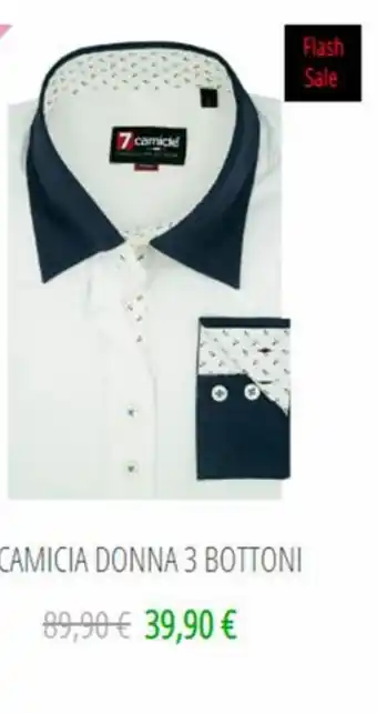 Camicia donna 3 bottoni
