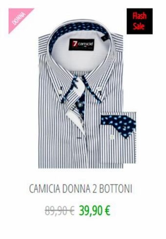Camicia donna 2 bottoni