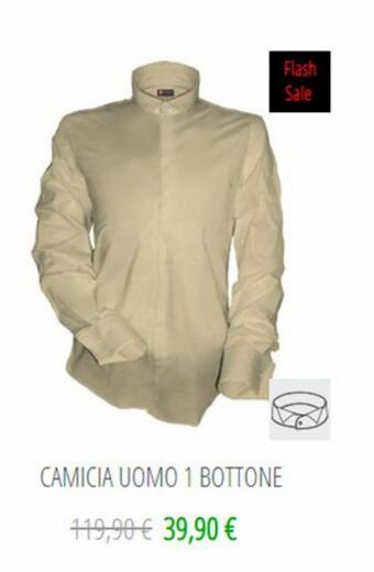 Camicia uomo 1 bottone