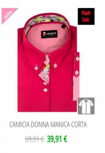 Camicia donna manica cort