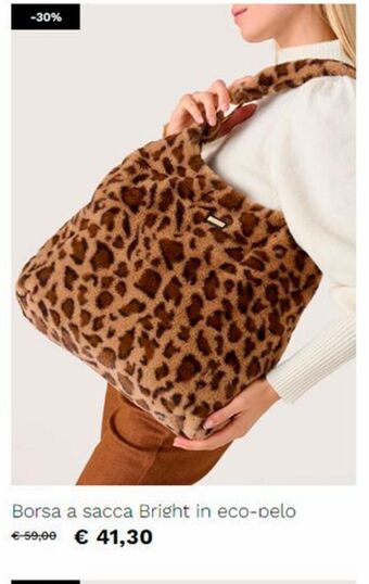Borsa a sacca bright in eco pelo