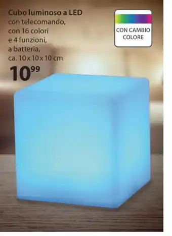 NKD Cubo luminoso a Led ca. 10x10x10 cm offerta