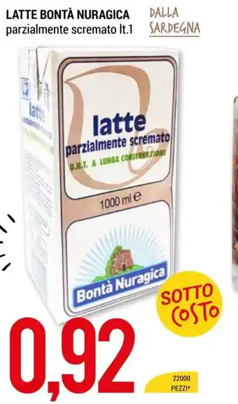Latte Bontà Nuragica parzialmente scremato lt. 1