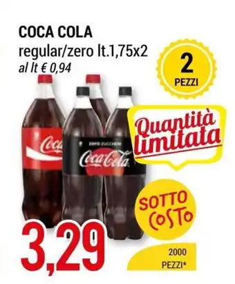 Hardis Coca Cola regular/zero 1,75 lt x 2 pezzi offerta