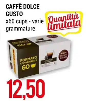 Caffè Dolce Gusto x 60 caps - varie grammature Quantità Limitata