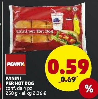 PENNY Penny Market - Panini Per Hot Dog 250 G offerta